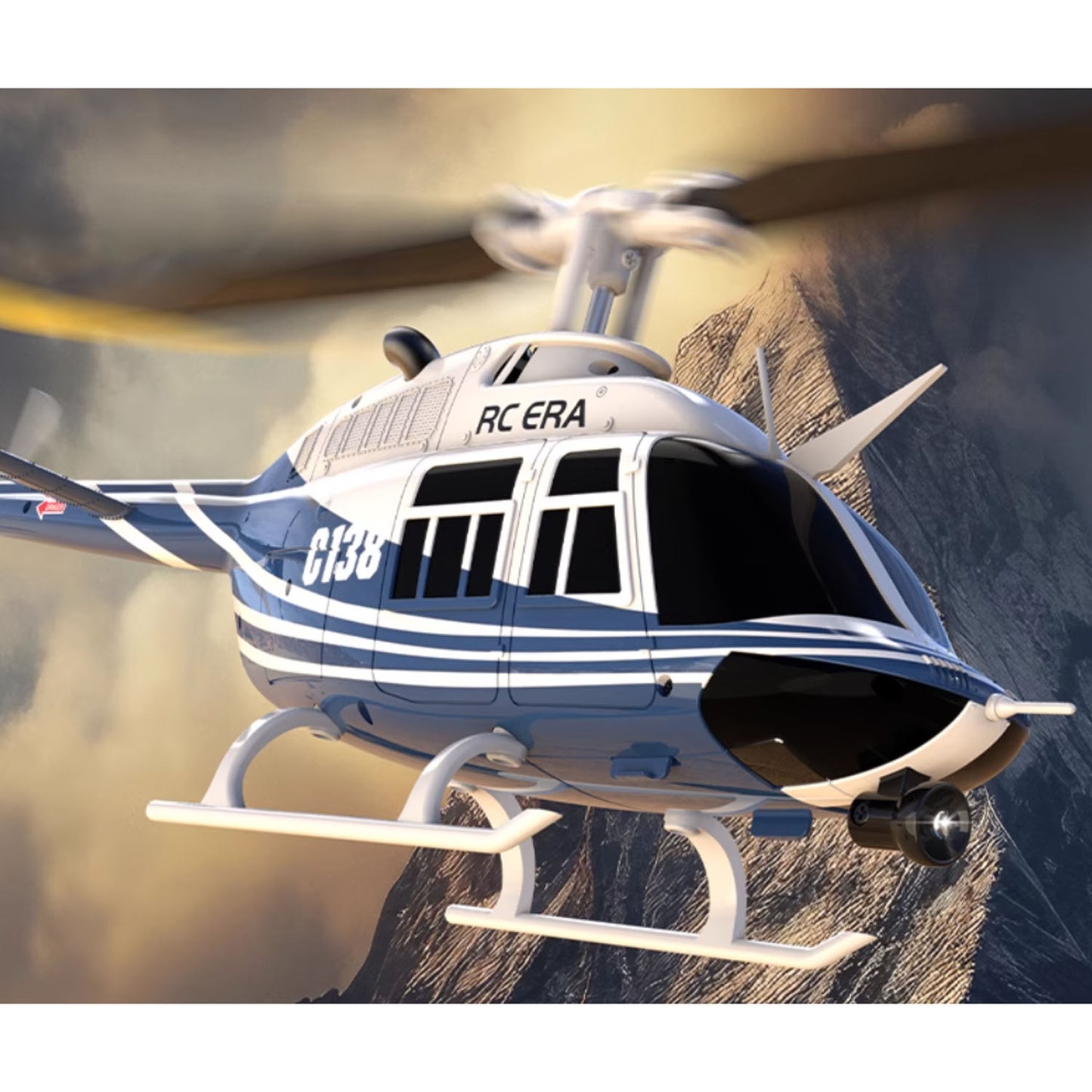 1/33 C138 RC Simulation Hubschrauber Modell Bell206 6CH Funksteuerung Stuntflugzeug 6 Achsen Gyroscop Batterie Erwachsene Geschenke Spielzeug