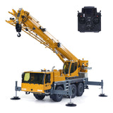 Eyewhale D1050 1/14 Metal RC Hydraulic Mobile Crane Truck 3 Axles All Terrain Vehicle PL18EV Remote Controller for Model Enthusiasts