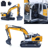 1/14 XDRC RC Hydraulic Crawler Remote Control Excavator 945 Construction Vehicle 5-Way Valve Brushless Drive Quick Coupler Light Sound System