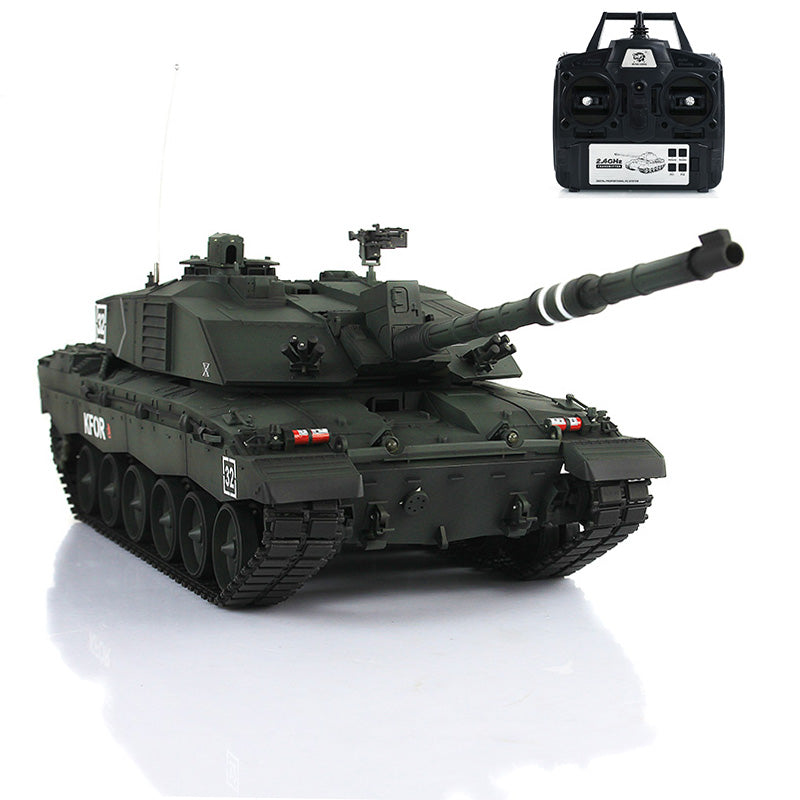 Henglong 1/16 2.4G TK7.0 Plastic British Challenger II 3908 RTR RC Tank Armored Vehicle Model BB Unit Infrared Combat Smoke