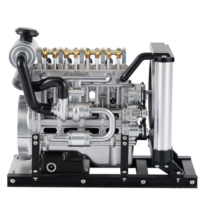 TECHING Mini-Diesel-Vierzylinder-Mechanische Motor Metall Zusammengebautes Motormodell Dekoratives Display-KIT Unmontiert