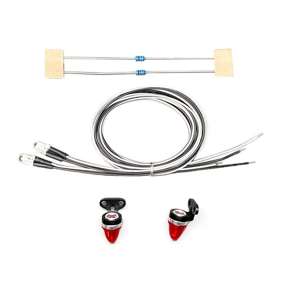 LED-Kunststoff-Markierungsleuchte, 2,2 V-3 V, hintere Begrenzungsleuchte für DIY Tamiya 1/14 RC Traktor-LKW-Modell, Sattelauflieger, Kipper, Autoteile