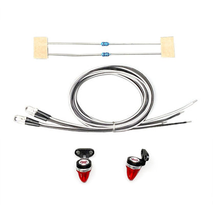 LED-Kunststoff-Markierungsleuchte, 2,2 V-3 V, hintere Begrenzungsleuchte für DIY Tamiya 1/14 RC Traktor-LKW-Modell, Sattelauflieger, Kipper, Autoteile