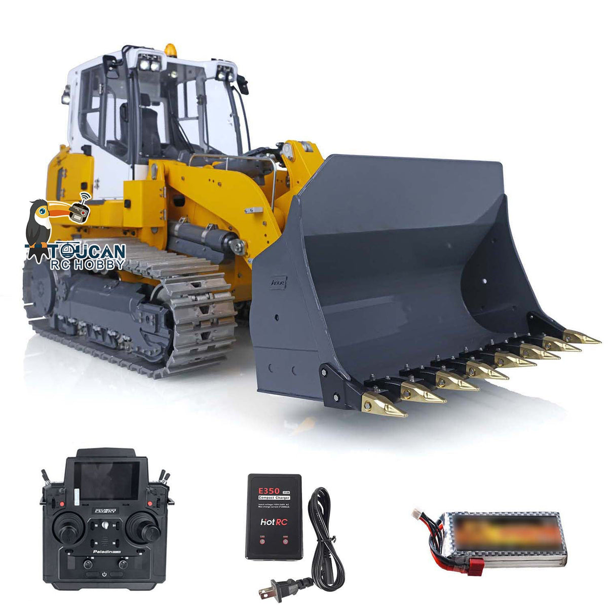 TOUCAN RC HOBBY LESU LR636 1/14 Metal Hydraulic RC Wheel Loader Model with Sound Light System for Construction Vehicle Enthusiast Backyard Fun