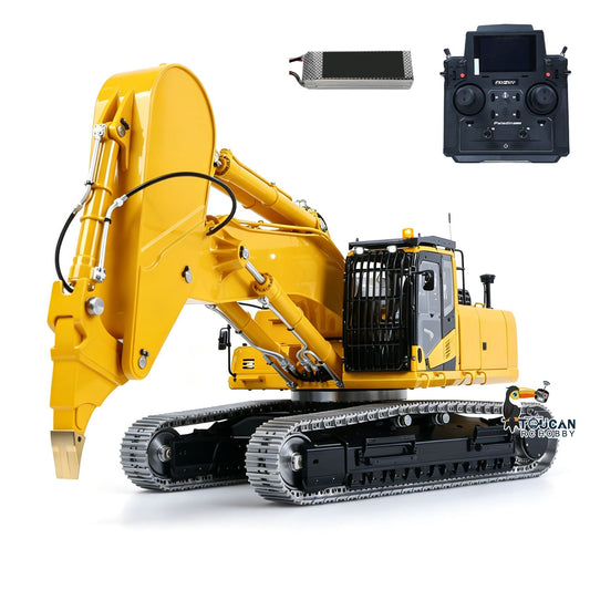 In Stock TOUCAN RC HOBBY LESU PC500 1/14 RC Metal Excavator B0020 Model Hydraulic Crawler Digger with Rock Arm Light System 3CH Valve Brushless Motor ESC