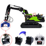 1/14 EC380 RC Excavator Hydraulic Tracked 3 Arms Remote Control Digger Model Assembled W/ Leveling Bucket Loosener Transmitter