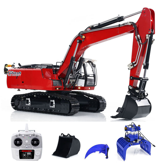 TOUCAN RC HOBBY MTM 946 1/14 RC Hydraulic Excavator Engineering Vehicle Metal Bucket Ripper T12D Remote Controller 5-way Valves for Model Enthusiasts