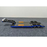 10.6 Inches Width Metal 2-Axle Gooseneck Low Flatbed Trailer for 1/14 TAMIYA Radio Controlled Tractor Truck DIY RC Model Car
