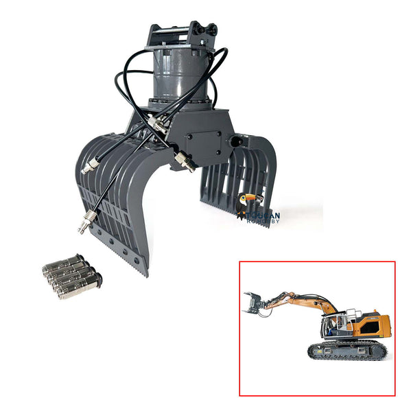 Metal Hydraulic Claw Grab Bucket for XDRC 1/14 6*6 RC 945 Excavator Remote Controlled Digger Parts Heavy Equipment Models Gift