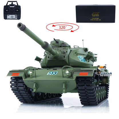 TD Model 1/16 RC Panzer M60A3 USA Fernbedienung Infrarot und BB Kampfpanzerwagenmodell Lackiert Zusammengebaut Sound Rauch Elektrischer Panzerlauf Rückstoß