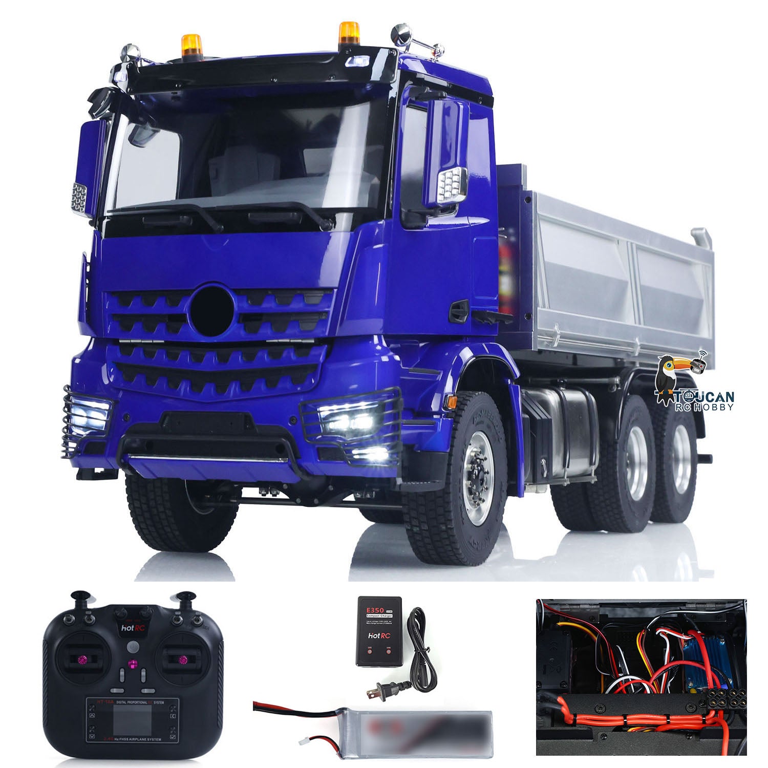 その他 Rc dump Fast Free Shipping 6X6 Metal Chassis 2025T 1/14 Radio Controlled