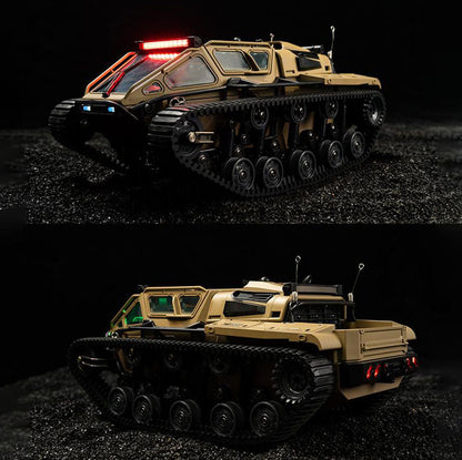 TOUCAN RC HOBBY 1/18 RC Drifting Tracked Off Road Vehicle C8812 2.4GHz Remote Control Simulation Model Car LED Lights 360 Degree Rotation RTR