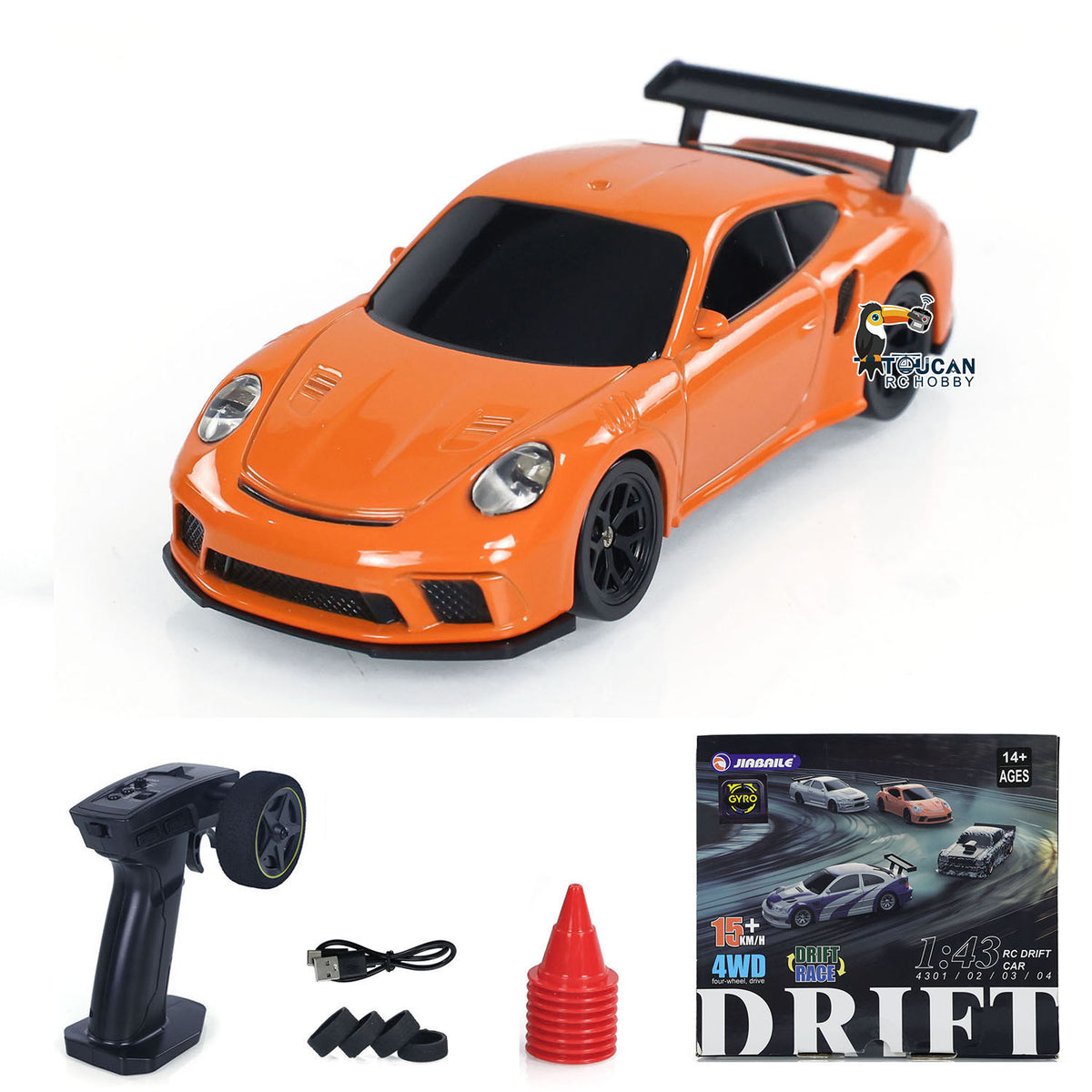 RC-Drift-Rennwagen im Maßstab 1/43, Gyro, 4WD, fahrbereit, Mini-Auto, Spielzeug, Hochgeschwindigkeitsmodell