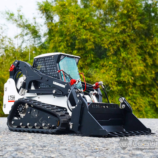 TOUCAN RC HOBBY LESU 1/14 RC Tracked Skid-Steer Loader Aoue LT5 Metal Hydraulic DIY Model Gripper Dozer Hay Clamp Dozer Blade Gripper Sweeper Hay Clamp