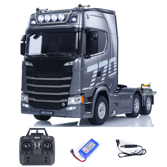 1/18 Plastic 6X4 Remote Control Tractor Truck SC 770S 1501 RWD RC Lorry Vehicle Light Sound RTR Model Toys for Adults