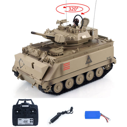 TOUCAN RC HOBBY TD 1/16 RC Military Tank M2412-A M113A1 MRV 320 Turret Rotary Barrel Recoil Elevation Infrared Driving Wheel Idlers Gearbox