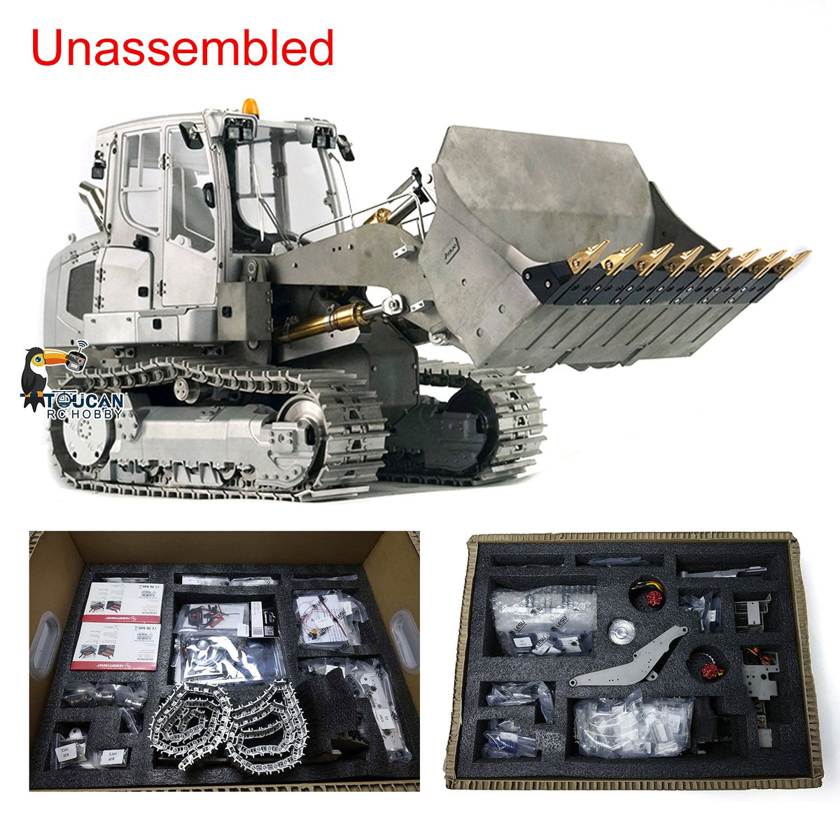 TOUCAN RC HOBBY LESU LR636 1/14 Metal Hydraulic RC Wheel Loader Model with Sound Light System for Construction Vehicle Enthusiast Backyard Fun