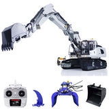 1/14 946-3 10CH Tracked RC Hydraulic Excavator Model Metal Grab Bucket Ripper Remote Control Construction Vehicle Valve Pump