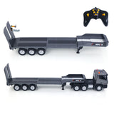 Huina 1318 1:18 RC Tractor Truck 9CH Remote Control Cars with Flatbed Trailer Assembled and Painted Hobby Model Gift