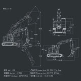 Metal 1/50 Electric Remote Control Excavator Ready To Run Mini RC Engineering Vehicle Model Lights Sounds Desktop Level Gift