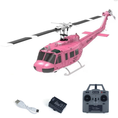1/48 RC-Simulationshubschraubermodell C032 UH-1 Fernbedienungs-Stuntflugzeug Ein-Klick-3D-Flip Optische Flusspositionierung Geschenkspielzeug