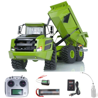 XDRC-ArticulatedTruck 1/14 Metal Hydraulic RC Articulated Dump Truck RTR 6x6 w/Sound & Light