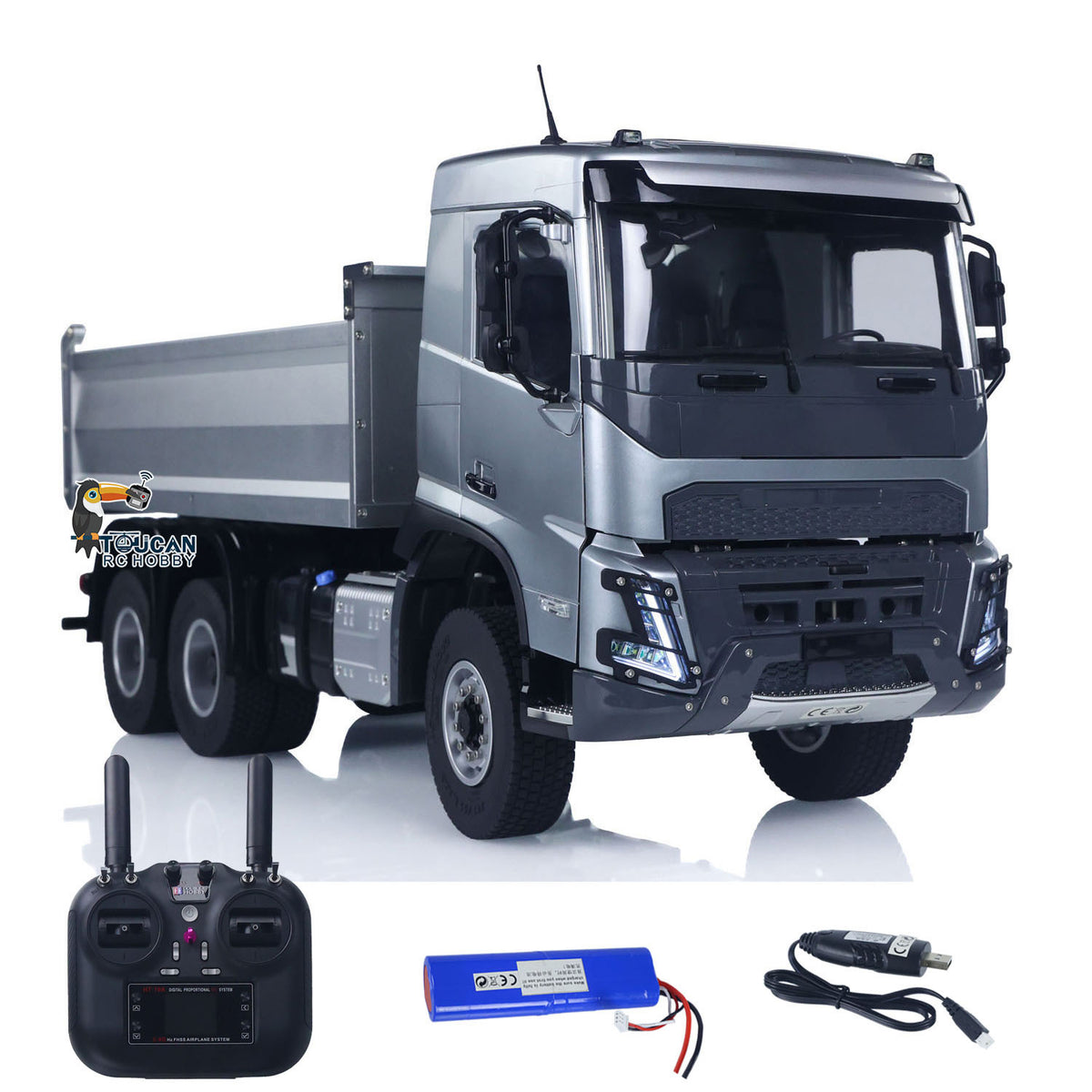 In Stock TOUCAN RC HOBBY DoubleE E015 001 1/14 RC Dump Truck 6X4 Electric Lifting Remote Control Tipper VO Metal Drive Shafts Chassis Model Vehicle RTR