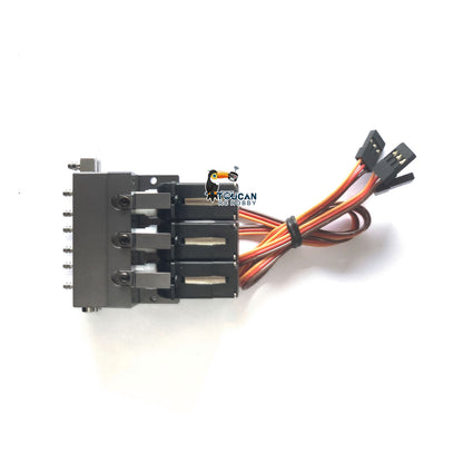 TOUCAN RC HOBBY CUT Model 1-5CH Metal Reversing Valve With 1-5 Servos for 1/14 1/16 Scale Remote Control Excavator Dozer Loader Forklift Truck Model