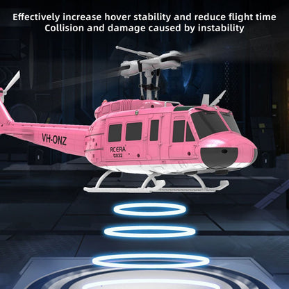 1/48 RC-Simulationshubschraubermodell C032 UH-1 Fernbedienungs-Stuntflugzeug Ein-Klick-3D-Flip Optische Flusspositionierung Geschenkspielzeug