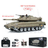 Henglong 1/16 RC Tank IDF Merkava MK IV 3958 Remote Control Battle Tank Metal Wheels Tracks Gearbox 360??Turret Smoke 2 Battery