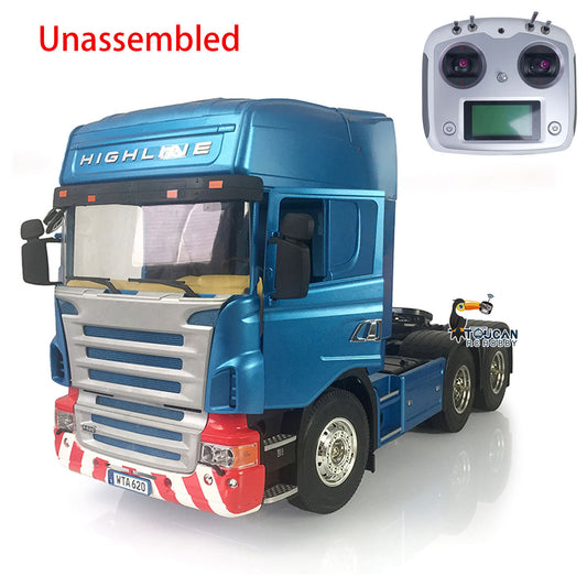 Toucanrc 1/14 DIY Highline RC Tractor Truck Painted Sound I6S Radio Light for Remote Control Trailer