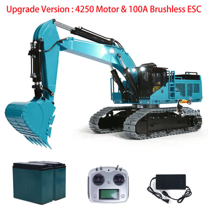 TOUCAN RC HOBBY 1/8 Hydraulic RC Tracked Digger 385CF Remote Control Metal Excavator 150KG Model 4250 Motor Light System