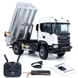 Double E 1/14 4x4 Electric Lifting RC Dump Truck 500G E022 2Speed RTR Tipper Metal Axle Magnetic High Roof Battery Radio Light
