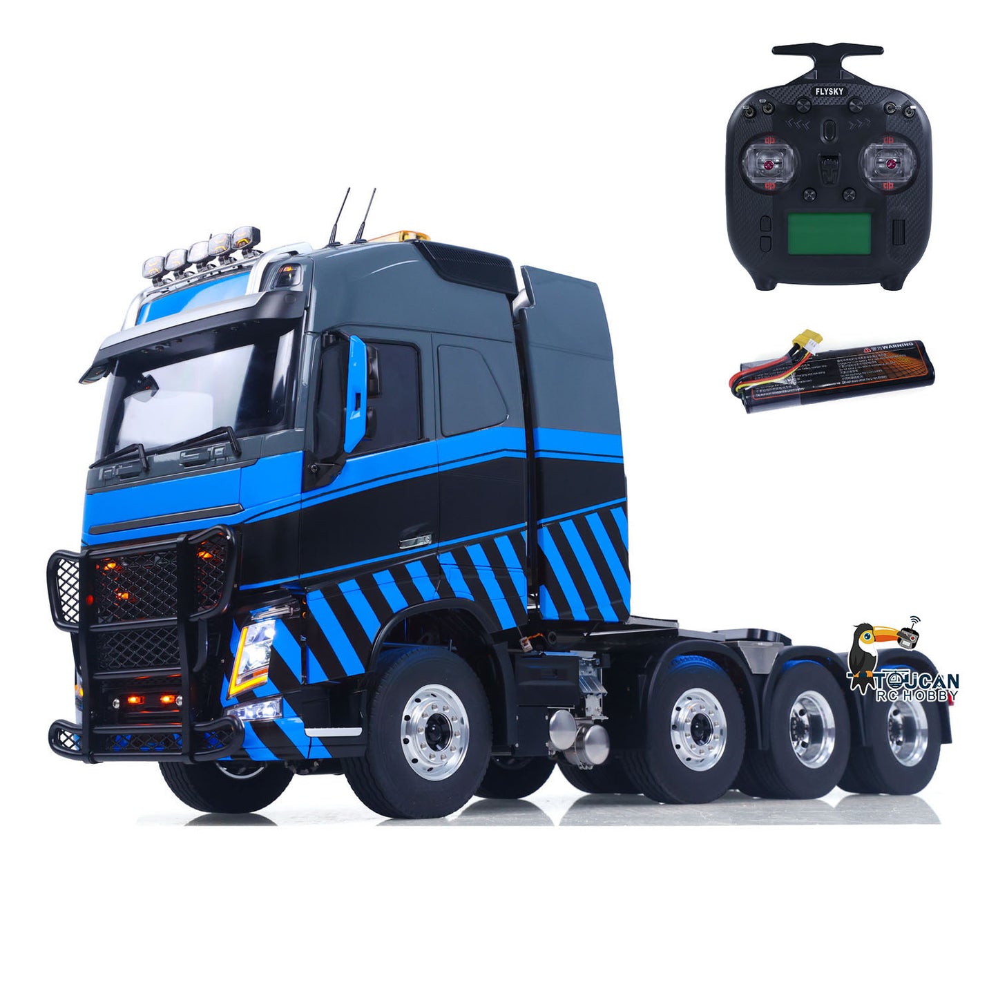8x8 1/14 Remote Control Tractor Truck 56360 TOUCAN 2Speed Gearbox Light System Sounds Smoke Unit Axle Locks Flysky Radio