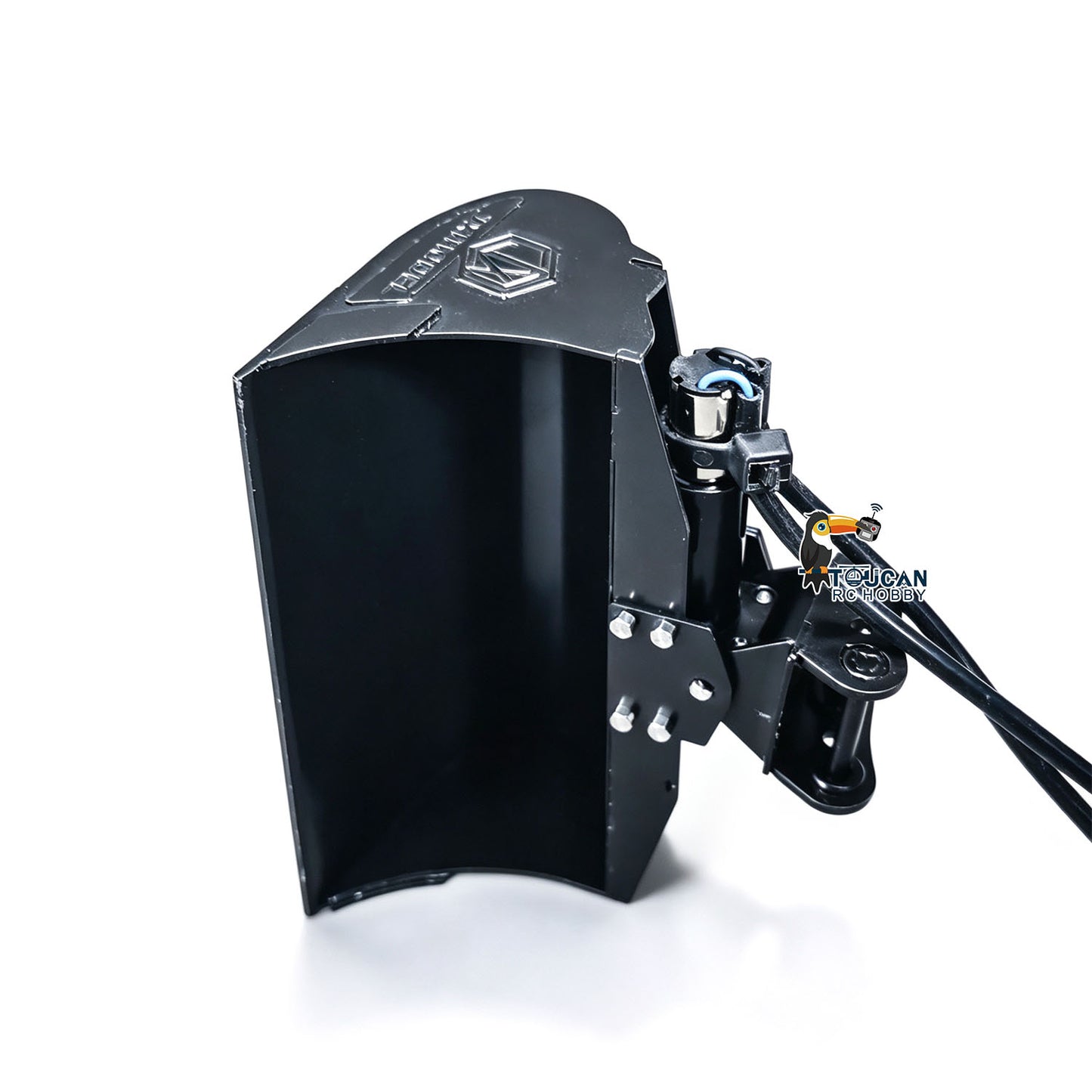 Metall Elektrische Greifer Hammer Reinigung Eimer Power Rammer für 1/14 E20 RC Bagger JXModel Mini Bagger Upgrade Teile