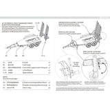 JX Model 1/14 ET2 2Axles Trailer For E20 Remote Control Excavator Support Legs Stainless Steel Tailboard Almost Assembled