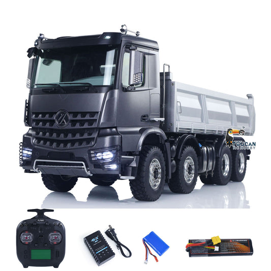 1/14 Kabolite K3367 8x8 Metall Hydraulischer RC Kipper Fernbedienung Muldenkipper Sound Light 2-Gang Modell Batterie ST8 Radio Achssperre