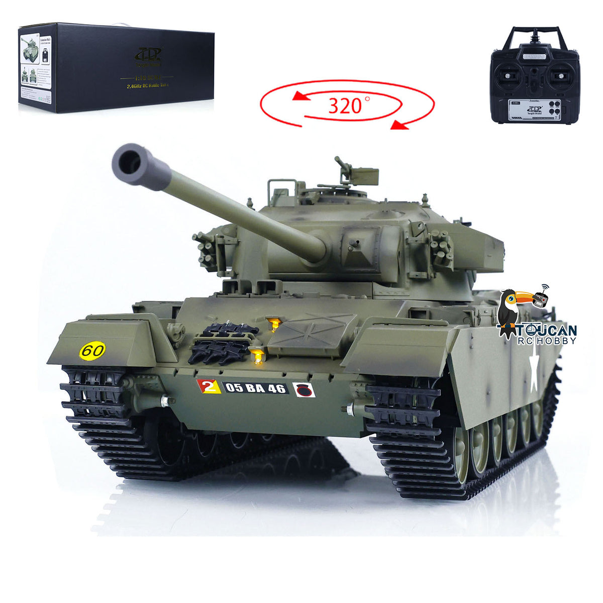 Tongde 1/16 RC Panzer Centurion MK5 Elektrische Panzer Infrarot Kampfsystem BB Einheit Barrel Rückstoß Modell Spielzeug