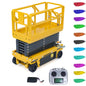 CUT C121 1/14 Metal RC Hydraulic Scissor Lift Aerial Work Platform RTR Construction Vehicle Model I6S Controller Light for Collectors and Diorama Display