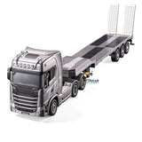 HUINA RTR 1/24 Remote Control Tractor Truck 770S W/ Light Sound System Manual Support Legs Tail Board 3Axle Semi Flatbed Trailer