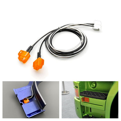 Fußpedal-Licht, Kunststoff, 3 V, LED-Blinkerlampe für DIY TAMIYA 1:14 Fernbedienungs-Sattelzugmaschine R620 R470 Modellauto-Zubehör-Upgrade