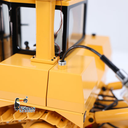 RC-Hydraulik-Bulldozer DXR2 aus Metall im Maßstab 1/14, ferngesteuertes Bulldozer-Modell mit neuem Soundmodul, Motor, ESC, Servo, Lichtsystem