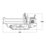Pre-order Metal 1/14 Remote Control Hydraulic Tracked Dumper Truck RC Tipper Model Construction Machine Light Battery Flysky Radio