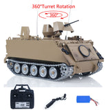 TD 1/16 RC Tank M2412-B M113A1 ACAV 360 Turret Rotation Infrared Metal Wheels Gearbox Smoke Unit Radio Control Military Model