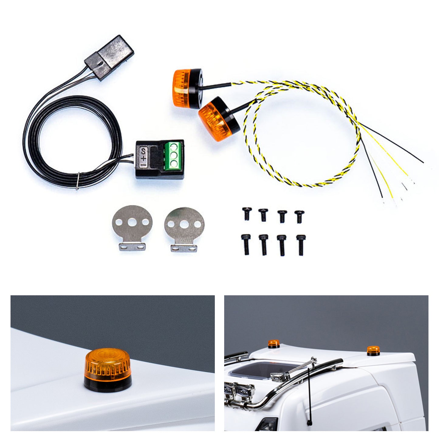 360 rotierenden Licht 5V LED Warnleuchte für 1/14 DIY TAMIYA RC Traktor Lkw Modell Bagger Dumper Bau Fahrzeug Lkw Auto