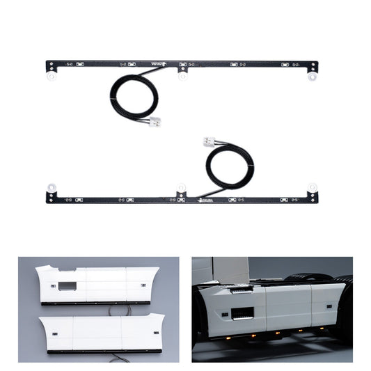 5V LED Kunststoff Seitenschweller PCB Lichtplatine Warnleuchte für 1/14 DIY TAMIYA RC Traktor LKW Modell FH16 XL750 56375 Fahrzeug Auto