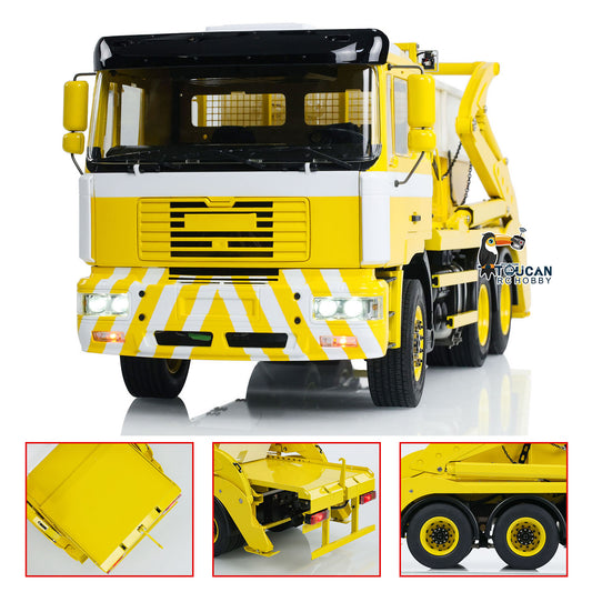 1/14 RC Hydraulischer Absetzkipper VL18U F2000 Metall-Schwingarm Beladenes Muldenkipper-Modell 4-Wege-Umkehrventil 2-Gang-Getriebe Ton Licht