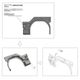Foot Pedal Light Plastic 3V LED Turn Lamp for DIY TAMIYA 1:14 Remote Control Tractor Truck R620 R470 Model Car Accessorie Upgrade