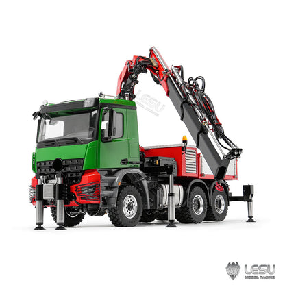 TOUCAN RC HOBBY Big Discount! LESU 3363 1/14 8X8/6X6 Metal RC Hydraulic Crane Dumper Truck Axles Differential Locks 7CH Valve 6 Outriggers 3-speed Gearbox Light Sound for Adult