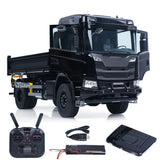 Double E 1/14 4x4 Electric Lifting RC Dump Truck 500G E022 2Speed RTR Tipper Metal Axle Magnetic High Roof Battery Radio Light